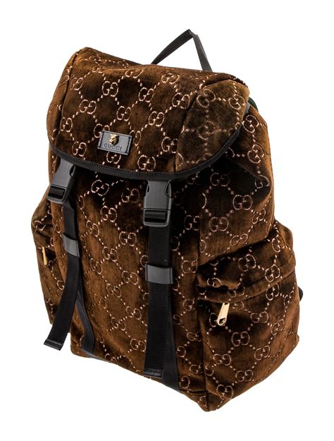 realreal velvet backpack.